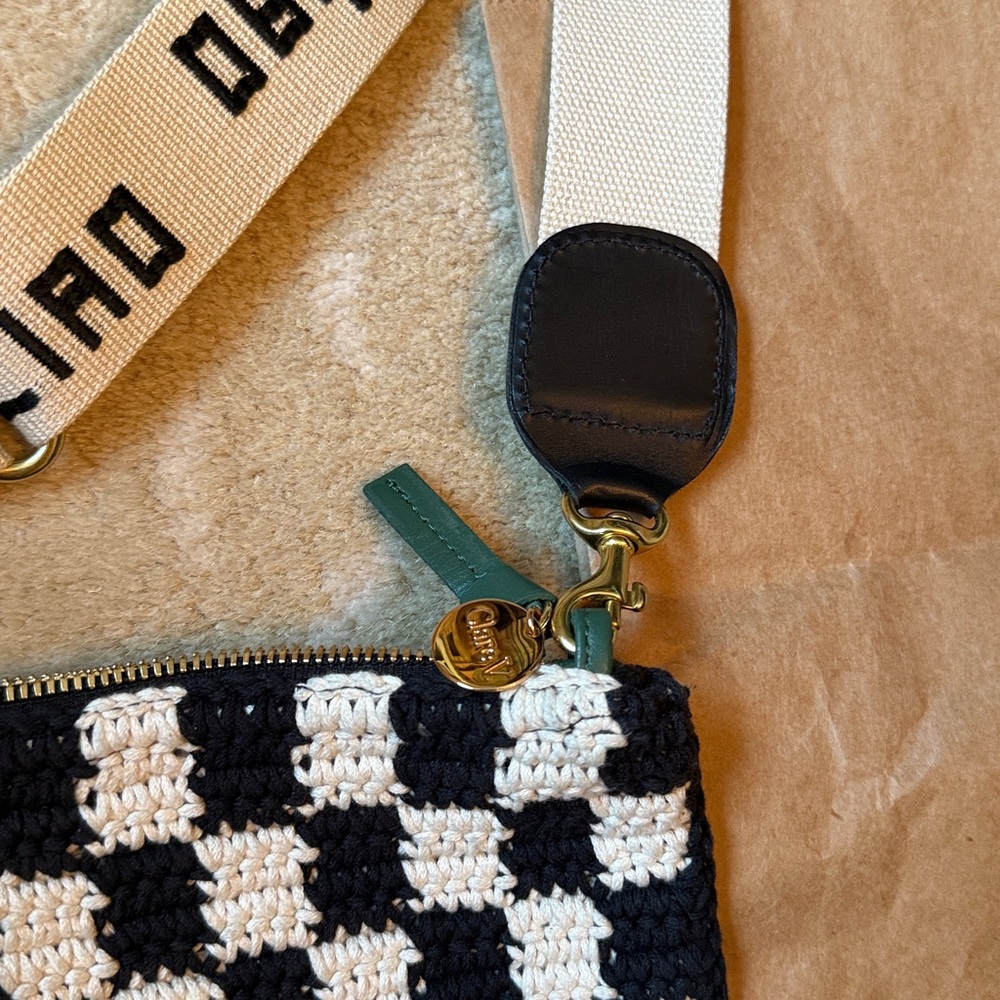 Clare V Black and White Checkered Crossbody - Picture 2 of 6